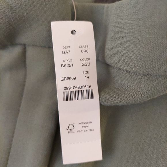 J. Crew Kate Straight Leg Stretch Green Chino Pants Women's Sz 14 NWT - Picture 5 of 13